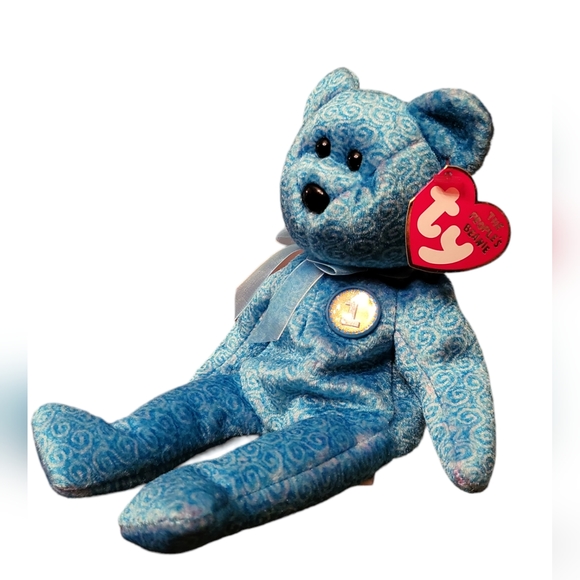 TY Classy Blue Beanie Baby - Picture 2 of 3